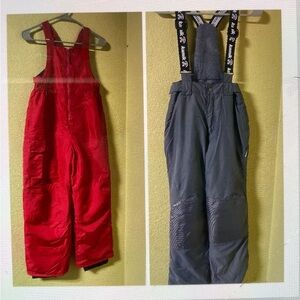 Cat & Jack Red and Gray Boys  and girls  Harper
Bib Snow Pants Waterproof